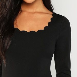 Scallop Trim Bodysuit